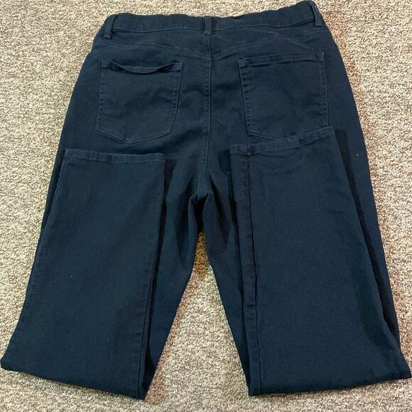 Gloria Vanderbilt Amanda Black Straight-Leg Pants Jeans Size 16 - Picture 5 of 12